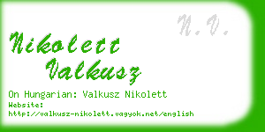 nikolett valkusz business card